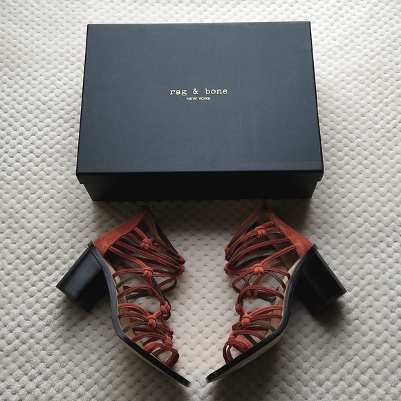 NIB rag & bone Camille Terracotta Sandals - Picture 3 of 16